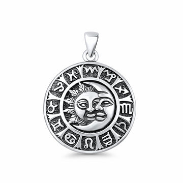 Moon, Sun & Runes Pendant